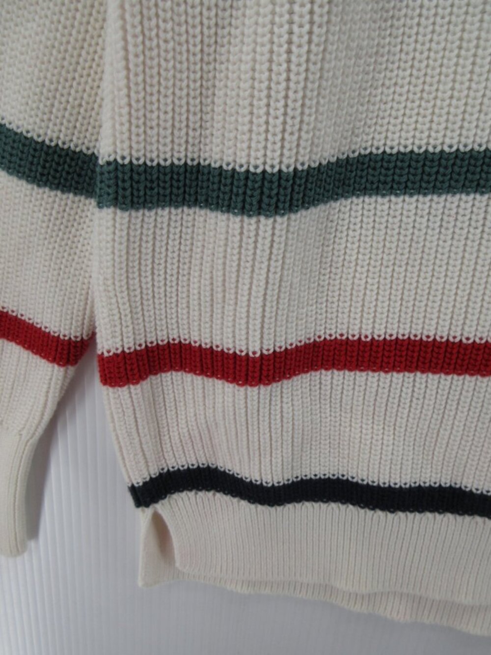 Barbour Sweater XL Shoreward Knit Nautical Breton Striped Chunky * - Picture 13 of 16